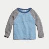 Mini Double Knit Baseball Raglan in Aegean Blue - Image 2