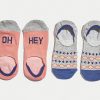 Nellie No Show Socks in Coral (Pack of 2) - Image 3