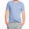 Melange V-Neck Tee - Periwinkle - Image 2