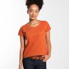 Sueded Jersey Drop Shoulder Tee - Terracotta - Image 3