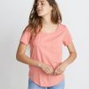 Boyfriend Pocket Tee in Coral - Image 4