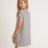 Bay Knit Cover Up in Black/White Stripe - Image 4