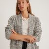 Birdseye Cardigan in Black/White Contrast - Image 4