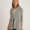 Birdseye Cardigan in Black/White Contrast - Image 3