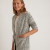 Birdseye Cardigan in Black/White Contrast - Image 2