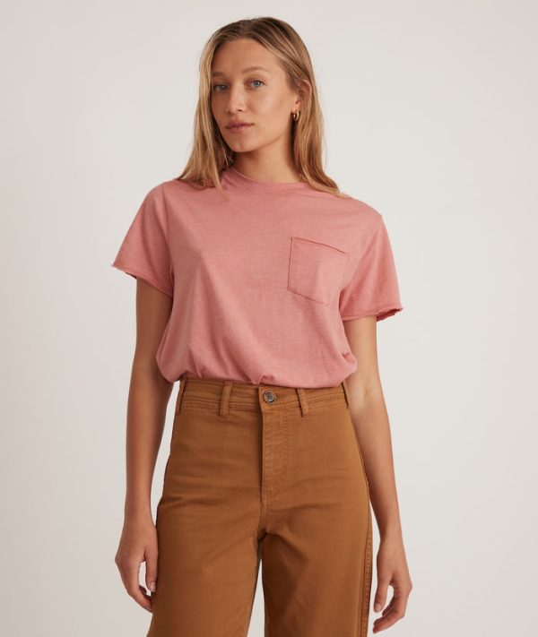 Boyfriend Crew Tee in Barn Red