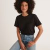 Boyfriend Crew Tee in Black - Image 2