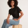 Boyfriend Crew Tee in Black - Image 6