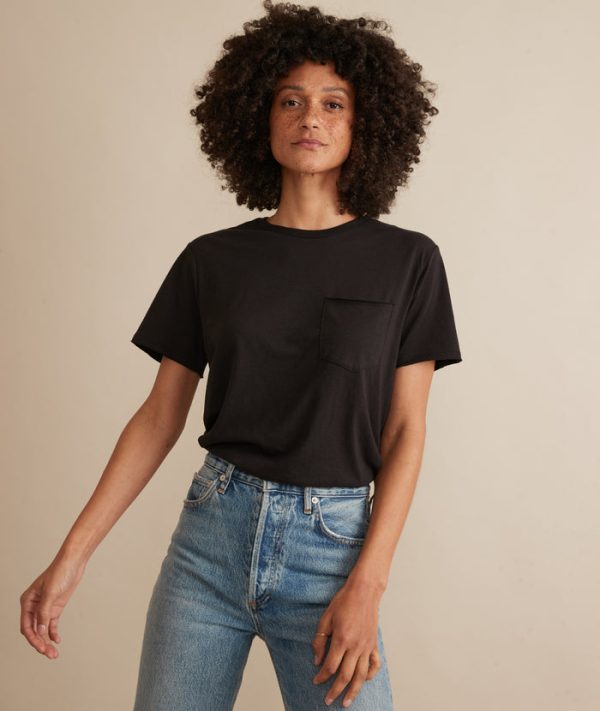 Boyfriend Crew Tee in Black