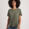 Boyfriend Crew Tee in Dusty Olive - Image 3