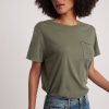 Boyfriend Crew Tee in Dusty Olive - Image 2