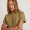 Boyfriend Crew Tee in Green Moss - Image 2