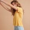 Boyfriend Crew Tee in Ochre - Image 2