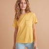 Boyfriend Crew Tee in Ochre - Image 4
