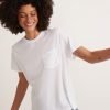 Boyfriend Crew Tee in White - Image 5