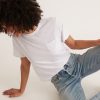 Boyfriend Crew Tee in White - Image 2