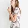 Boyfriend Pocket Tee in Merlot Stripe - Image 2