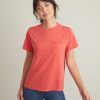 Boyfriend Crew Tee in Poinsettia - Image 2