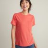 Boyfriend Crew Tee in Poinsettia - Image 3