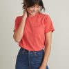 Boyfriend Crew Tee in Poinsettia - Image 4