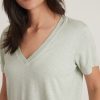 Boyfriend V-Neck Tee in Smoke Green - Image 4
