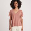 Boyfriend V-Neck Tee in Bombay Brown - Image 2