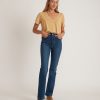 Boyfriend V-Neck Tee in Bright Gold - Image 5