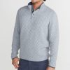 Reversible Corbet Pullover in Heather Grey/Dark Denim - Image 2