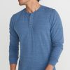 Double Knit Henley in Faded Lagoon - Image 3