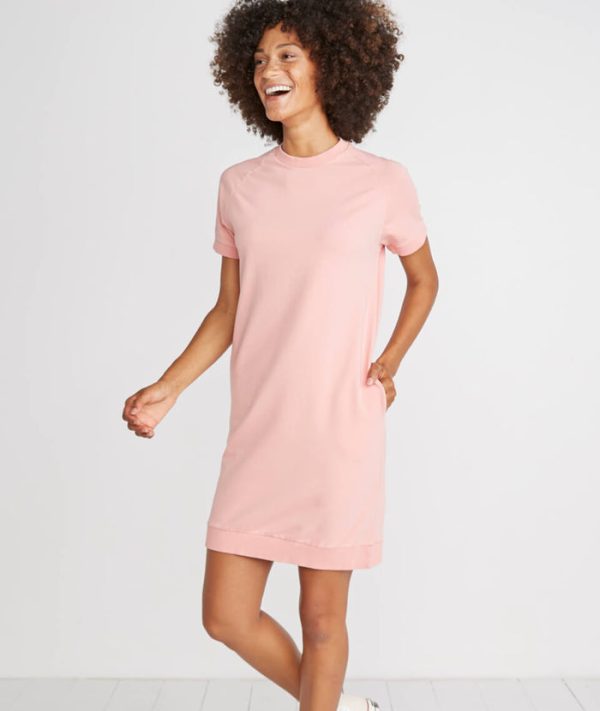 Cassidy Sweatshirt Dress in Vintage Peach