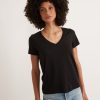 Classic V-Neck Tee in Black - Image 2