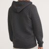 Corbet Quilted Full Zip Hoodie in Dark Heather Grey - Image 4