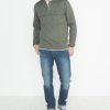 Corbet Reversible Fleece Pullover in Navy / Olive - Image 4