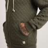 Men's Corbet Quilted Full Zip Hoodie in Olive Heather - Image 4