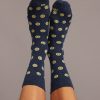 Crew Sock in Navy/Smileys - Image 2