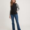 Women's Corbet Full Zip Vest in Black - Image 3