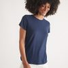 Women's Re-Spun Signature Crew in Navy - Image 2