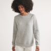 Women's Sherpa Crew Pullover in Heather Grey - Image 6