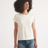 Women's Re-Spun Signature Crew in Natural - Image 3