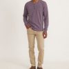 Double Knit Long Sleeve Henley in Dark Purple - Image 5