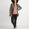 Double Knit Henley in Brick Red/White Stripe - Image 5