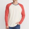 Double Knit Baseball Raglan in Antique White / Baked Apple - Image 2