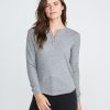 Double Knit Henley in Heather Grey - Image 5