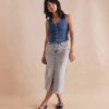 Fawn Denim Midi Skirt - Image 7
