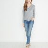 Double Knit Henley - Heather Grey - Image 3