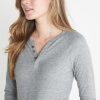 Double Knit Henley - Heather Grey - Image 2