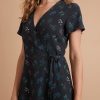 Emlyn Midi Wrap Dress in Black India Floral Print - Image 2