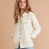 Jemma Cord Overshirt in Ivory - Image 2