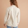 Jemma Cord Overshirt in Ivory - Image 5