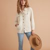 Jemma Cord Overshirt in Ivory - Image 6
